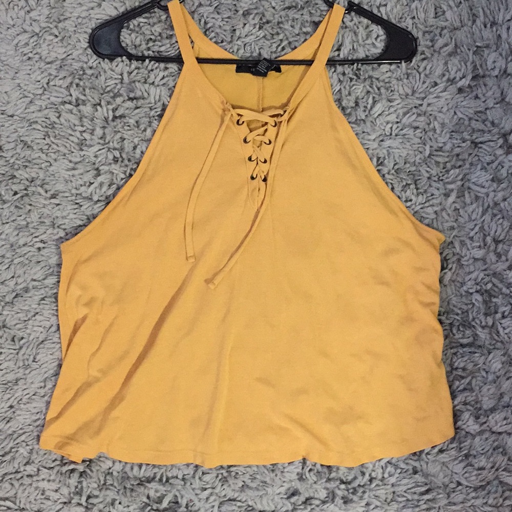 4/$20! F21 XL yellow tank top